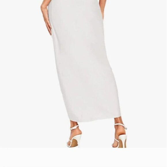 LAST CALL//Draped Maxi Skirt in White by Shein NWOT Size XL - Picture 4 of 12